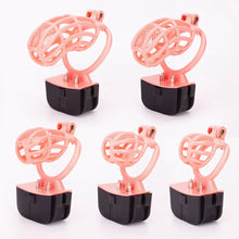 Load image into Gallery viewer, Pink Electric Shock Chastity Cage Set
