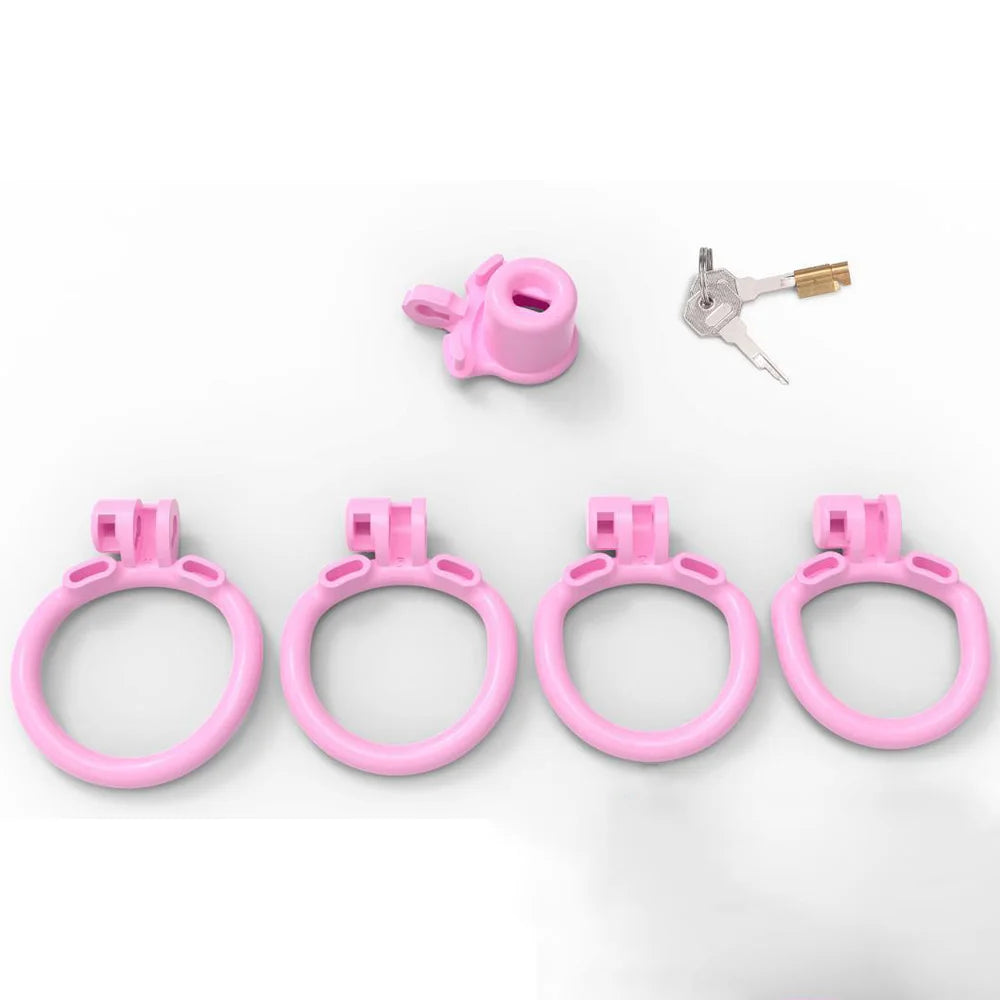 Roze BDSM Sissy Slaaf Omgekeerde Mannelijke Kuisheidskooi 