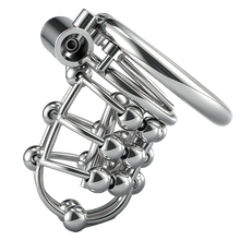 Afbeelding in Gallery-weergave laden, Stainless Steel Bead PA Chastity Cage 2
