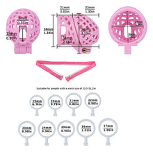 Load image into Gallery viewer, ABS Birdcage Chastity Cage dimensions showing 0.31in
