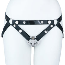 Load image into Gallery viewer, Front view of black support belt on mannequin; display cage not included
