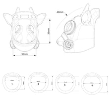 Load image into Gallery viewer, Bull-Head Gas Mask Chastity Cage in Six Colors

