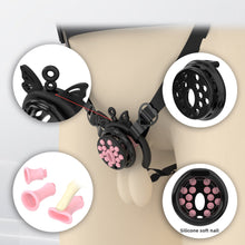 Load image into Gallery viewer, breathable-panel‌-chastity-cage-with-silicone-rings 8
