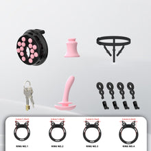 Load image into Gallery viewer, breathable-panel‌-chastity-cage-with-silicone-rings 1

