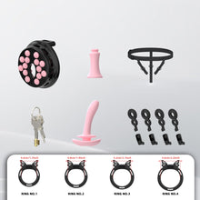 Load image into Gallery viewer, breathable-panel‌-chastity-cage-with-silicone-rings 2
