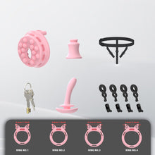 Load image into Gallery viewer, breathable-panel‌-chastity-cage-with-silicone-rings 3
