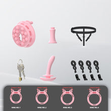 Load image into Gallery viewer, breathable-panel‌-chastity-cage-with-silicone-rings 4
