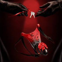 Afbeelding in Gallery-weergave laden, Red and Black Butterfly-Wing Resin Chastity Belt
