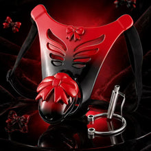 Afbeelding in Gallery-weergave laden, Red and Black Butterfly-Wing Resin Chastity Belt
