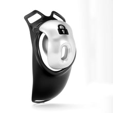 Lade das Bild in den Galerie-Viewer, Black C-ring pudding chastity cage front view
