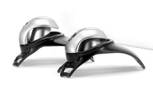 Lade das Bild in den Galerie-Viewer, Silver black C-ring chastity cage side view

