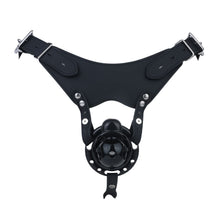 Load image into Gallery viewer, Black Candy Heart chastity cage with black PU leather waist belt
