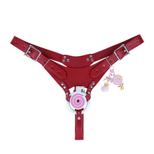 Afbeelding in Gallery-weergave laden, Pink and white cage with red belt, front view
