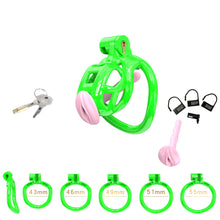 Load image into Gallery viewer, Green Cobra Nub Chastity Kit With Urethral
