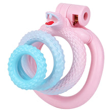 Lade das Bild in den Galerie-Viewer, Snake Scale Resin Chastity Cage with Optional Support Strap
