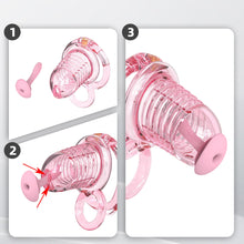 Lade das Bild in den Galerie-Viewer, Extensible Silicone Chastity Cage With Vibration Plug in alternate gallery view 14
