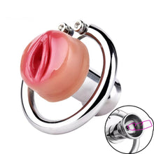 Load image into Gallery viewer, BDSM 412 Silicone Pussy Stainless Steel Chastity Cage
