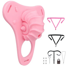 Afbeelding in Gallery-weergave laden, Fantasy Pink Conch Chastity Cage with Belt 2
