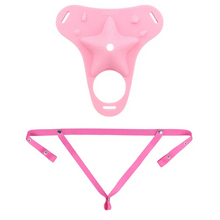 Afbeelding in Gallery-weergave laden, Fantasy Pink Conch Chastity Cage with Belt  30
