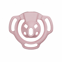 Afbeelding in Gallery-weergave laden, Pink Firefly flat chastity cage front view showing the raised center rim and four surrounding openings
