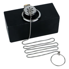 Load image into Gallery viewer, Stainless Steel Flat Chastity Cage with Control Chain
