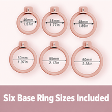 Lade das Bild in den Galerie-Viewer, Six included base ring diameters: 40, 45, 48, 50, 55 and 60 mm

