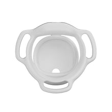 Afbeelding in Gallery-weergave laden, White Galaxy Shell chastity cage rear view showing the inner shell and base ring
