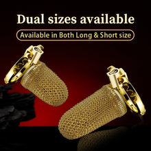 Afbeelding in Gallery-weergave laden, Golden Adjustable Chainmail Chastity Cage 2
