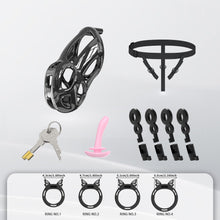 Afbeelding in Gallery-weergave laden, Invisible Cobra Chastity Cage With Silicone Ring 28
