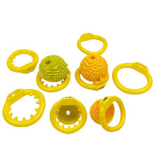 Load image into Gallery viewer, Durian-Texture Resin Chastity Cage with Arc or Thorn Rings

