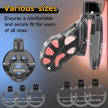 Load image into Gallery viewer, Flexible Silicone and ABS Vented Chastity Cage
