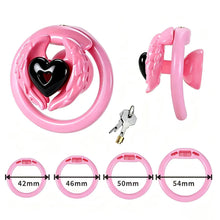 Load image into Gallery viewer, Love Wings Heart-Detail Resin Chastity Cage
