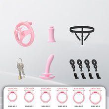 Load image into Gallery viewer, Male Flat Chastity Cage Inverted Plug in alternate gallery view 3
