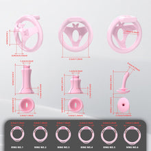 Load image into Gallery viewer, Male Flat Chastity Cage Inverted Plug dimensions showing 7.25cm
