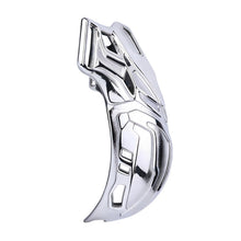 Afbeelding in Gallery-weergave laden, Mech Armor Metal Chastity Cage curved steel cover side profile
