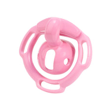 Lade das Bild in den Galerie-Viewer, Pink Mini Me negative resin chastity cage front view

