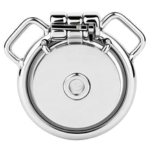 Afbeelding in Gallery-weergave laden, Mirror Polish Flat and Inverted Chastity Cage – Inverted Medium (46 mm) front view without belt
