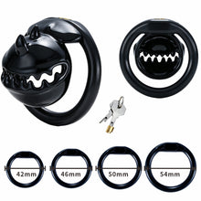 Load image into Gallery viewer, Black Monster Mouth cage and 42, 46, 50 and 54 mm base rings
