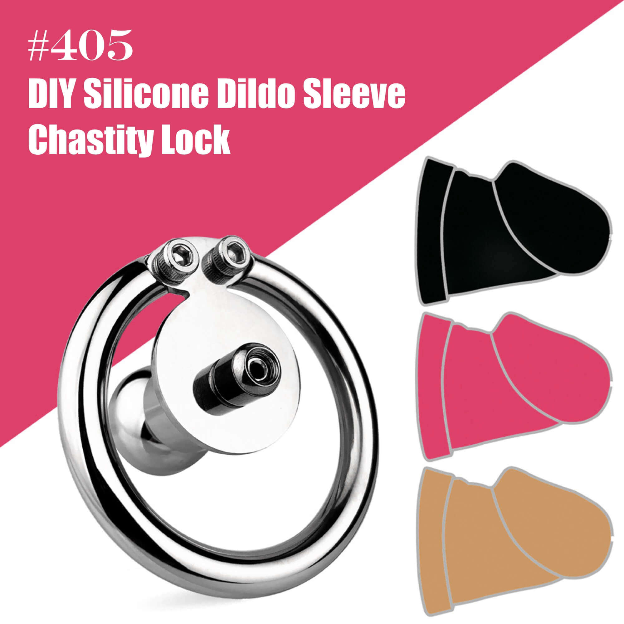 Negative 405 DIY Silicone Dildo Sleeve Chastity Lock chastitydevices