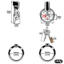 Lade das Bild in den Galerie-Viewer, Night Silver Spider Flat 304 Stainless Steel Chastity Cage
