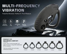 Load image into Gallery viewer, Orgulous 12-Mode Vibrating Chastity Cage with Control Options
