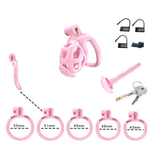 Load image into Gallery viewer, Pink Cobra Nub Chastity Kit With Urethral
