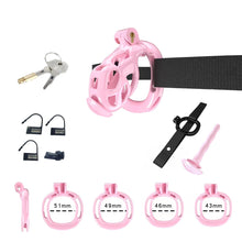 Load image into Gallery viewer, Pink Cobra Chastity Nano Kit With Belt And Urethral
