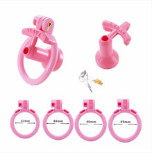 Load image into Gallery viewer, Pink negative urethral cage standard package with four rings
