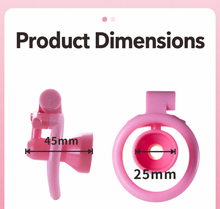 Load image into Gallery viewer, Pink negative urethral cage measurements 45 and 25 mm
