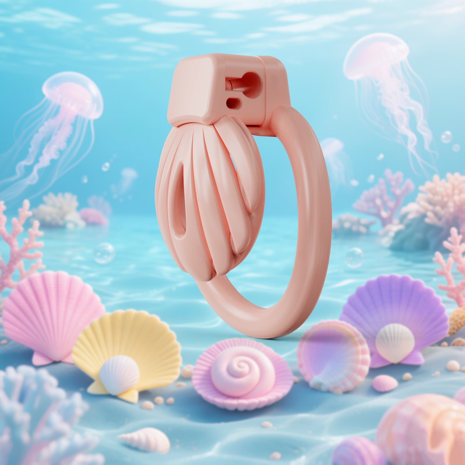 Shell Divice Pink Shell Chastity Device – chastity-devices