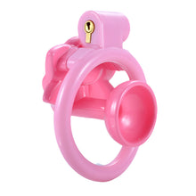 Lade das Bild in den Galerie-Viewer, Pink skull negative chastity cage rear view
