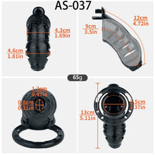 Load image into Gallery viewer, Bionic-Texture ABS Chastity Cage with Four Rings
