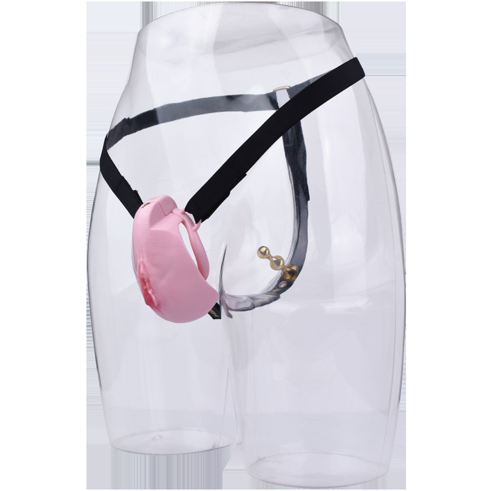 Pussy Chastity Cage With Wearable Butt Plug  chastity-devices