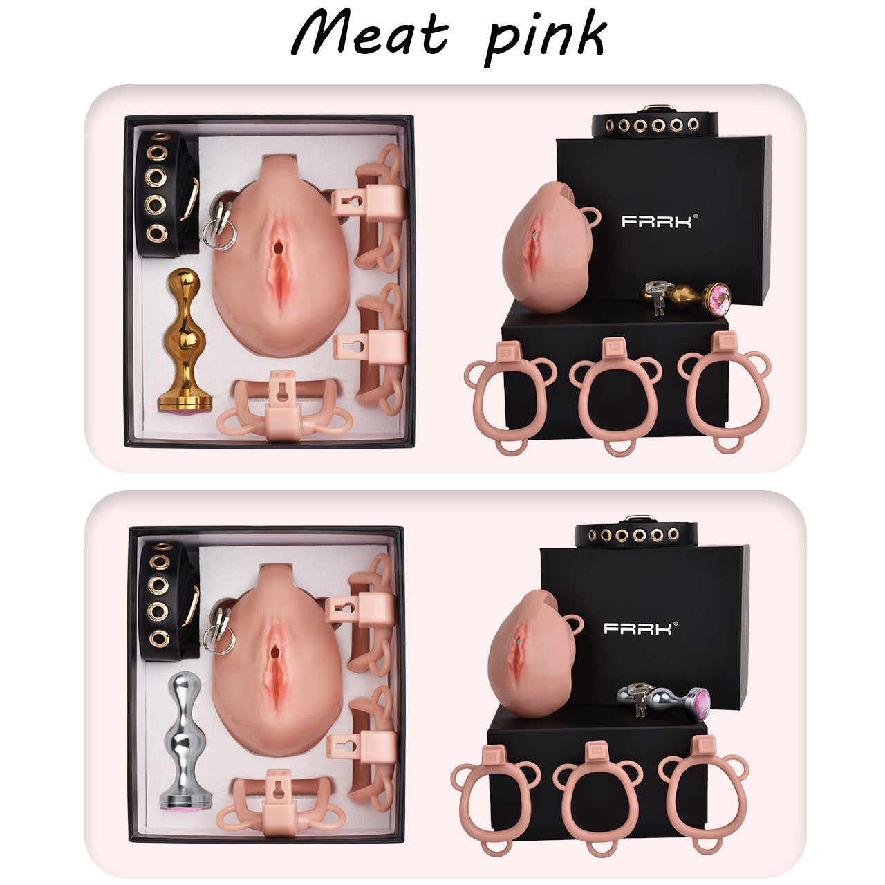 Pussy Chastity Cage With Wearable Butt Plug  chastity-devices
